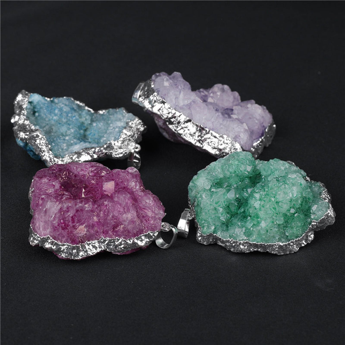 Maxbell Stone Pendants Necklace Accessories for Gift Anniversary Girlfriend Green
