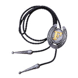 Maxbell Bolo Tie Necklace Letter Pendant Chain Casual for Hoodies Anniversary suits F