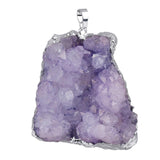 Maxbell Stone Pendants Necklace Accessories for Gift Anniversary Girlfriend Purple