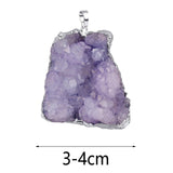 Maxbell Stone Pendants Necklace Accessories for Gift Anniversary Girlfriend Purple