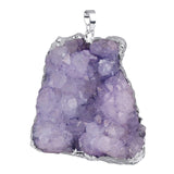 Maxbell Stone Pendants Necklace Accessories for Gift Anniversary Girlfriend Purple