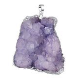 Maxbell Stone Pendants Necklace Accessories for Gift Anniversary Girlfriend Purple