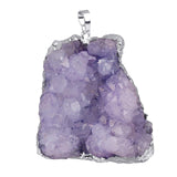 Maxbell Stone Pendants Necklace Accessories for Gift Anniversary Girlfriend Purple