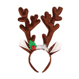 Maxbell Christmas Deer Antlers Headband Deer Antler Ears Hair Band for Party Favors Deep Brown