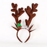 Maxbell Christmas Deer Antlers Headband Deer Antler Ears Hair Band for Party Favors Deep Brown