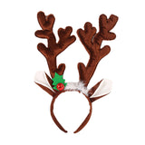 Maxbell Christmas Deer Antlers Headband Deer Antler Ears Hair Band for Party Favors Deep Brown