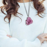 Maxbell Stone Pendants Necklace Accessories for Gift Anniversary Girlfriend Red