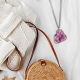 Maxbell Stone Pendants Necklace Accessories for Gift Anniversary Girlfriend Red