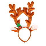 Maxbell Christmas Deer Antlers Headband Deer Antler Ears Hair Band for Party Favors Turmeric