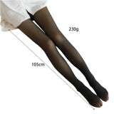 Maxbell Women Winter Tights Warm Leggings Pantyhose for Camping Autumn Winter 230G Black Translucent