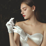 Maxbell Pair Bride Gloves Wedding Dinner Bowknot Decorative Tea Party Evening Bridal