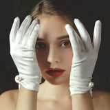 Maxbell Pair Bride Gloves Wedding Dinner Bowknot Decorative Tea Party Evening Bridal