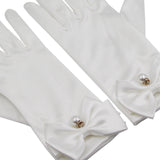 Maxbell Pair Bride Gloves Wedding Dinner Bowknot Decorative Tea Party Evening Bridal