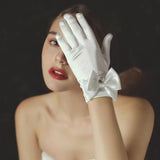 Maxbell Pair Bride Gloves Wedding Dinner Bowknot Decorative Tea Party Evening Bridal