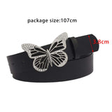 Maxbell Fashion Butterfly Buckle Belt Waistband for Costume Accessories Jeans Women Black