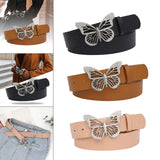 Maxbell Fashion Butterfly Buckle Belt Waistband for Costume Accessories Jeans Women Black