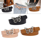 Maxbell Fashion Butterfly Buckle Belt Waistband for Costume Accessories Jeans Women Black