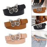 Maxbell Fashion Butterfly Buckle Belt Waistband for Costume Accessories Jeans Women Black