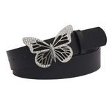 Maxbell Fashion Butterfly Buckle Belt Waistband for Costume Accessories Jeans Women Black