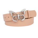 Maxbell Fashion Butterfly Buckle Belt Waistband for Costume Accessories Jeans Women Pink