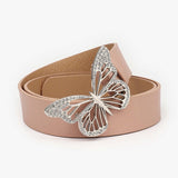 Maxbell Fashion Butterfly Buckle Belt Waistband for Costume Accessories Jeans Women Pink