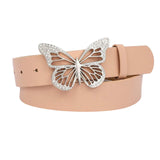 Maxbell Fashion Butterfly Buckle Belt Waistband for Costume Accessories Jeans Women Pink