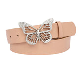 Maxbell Fashion Butterfly Buckle Belt Waistband for Costume Accessories Jeans Women Pink