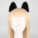 Maxbell 1 Pair Cosplay Plush Cat Ear Hair Clips for Photo Props Party Dress up Black