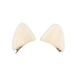 Maxbell 1 Pair Cosplay Plush Cat Ear Hair Clips for Photo Props Party Dress up White