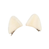 Maxbell 1 Pair Cosplay Plush Cat Ear Hair Clips for Photo Props Party Dress up White