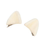 Maxbell 1 Pair Cosplay Plush Cat Ear Hair Clips for Photo Props Party Dress up White