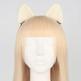 Maxbell 1 Pair Cosplay Plush Cat Ear Hair Clips for Photo Props Party Dress up White