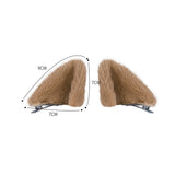 Maxbell 1 Pair Cosplay Plush Cat Ear Hair Clips for Photo Props Party Dress up Khaki