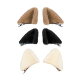 Maxbell 1 Pair Cosplay Plush Cat Ear Hair Clips for Photo Props Party Dress up Khaki