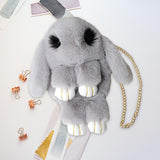 Maxbell Women Girls Plush Shoulder Bag Japanese Stuffed Animal Zipper Kids Gift gray