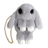 Maxbell Women Girls Plush Shoulder Bag Japanese Stuffed Animal Zipper Kids Gift gray