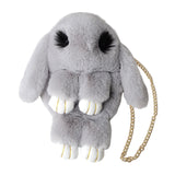 Maxbell Women Girls Plush Shoulder Bag Japanese Stuffed Animal Zipper Kids Gift gray