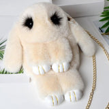 Maxbell Women Girls Plush Shoulder Bag Japanese Stuffed Animal Zipper Kids Gift beige