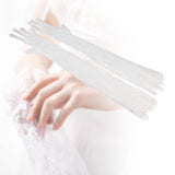 Maxbell Bridal Gloves Women Long Elbow Gloves for Wedding Evening Party Fancy Dress