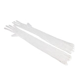 Maxbell Bridal Gloves Women Long Elbow Gloves for Wedding Evening Party Fancy Dress