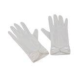 Maxbell Wrist Length Gloves Bride Dress Gloves Short Satin Gloves 2x for Concert