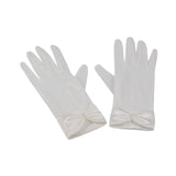 Maxbell Wrist Length Gloves Bride Dress Gloves Short Satin Gloves 2x for Concert