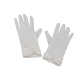 Maxbell Wrist Length Gloves Bride Dress Gloves Short Satin Gloves 2x for Concert