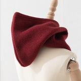 Maxbell Warm Winter Hats Ski Neck Warmer Cap Outdoor Sports Knitted Hooded Scarf Red