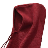 Maxbell Warm Winter Hats Ski Neck Warmer Cap Outdoor Sports Knitted Hooded Scarf Red