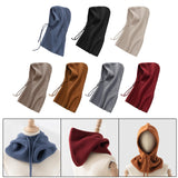 Maxbell Warm Winter Hats Ski Neck Warmer Cap Outdoor Sports Knitted Hooded Scarf Blue