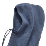 Maxbell Warm Winter Hats Ski Neck Warmer Cap Outdoor Sports Knitted Hooded Scarf Blue