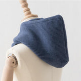 Maxbell Warm Winter Hats Ski Neck Warmer Cap Outdoor Sports Knitted Hooded Scarf Blue