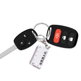 Maxbell Ruler Shaped Keyring Pendant Lobster Buckle for Men Women Backpack Tote White