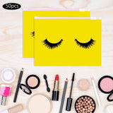 Maxbell Multipurpose 50Pcs Eyelash Bags Eyelash Makeup Bags with Zipper Lightweight L yellow